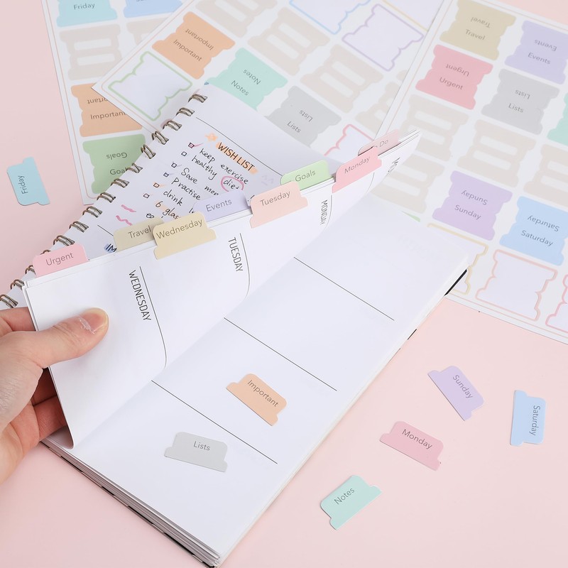 Mr. Pen- Weekly Planner Tabs, 100 Pcs, Week Tabs for