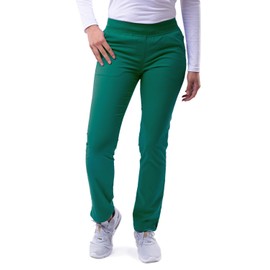 Adar Uniforms Pro Scrubs for Women - Skinny Leg Yoga Pants - P7102 - Hunter Green - M