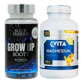 Glúteo Peptonas Black Pegasus + Citrato De Magnesio Cápsulas