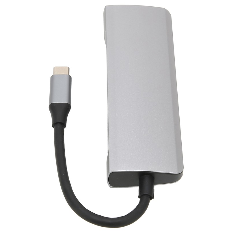 USB C Splitter Silver 5Gbps Speed Heat Dissipation Function Smart