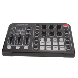 M6 DJ Mixer with Effects, Professional Sound Board Console Supports 99% of APPs One Key Noise Reduction, Audio Mixer Black for DJ Streaming Karaoke Podcast