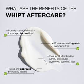 WHIPT| WHIPT Microblading Aftercare (Box of 25 tubes) Ideal for all Microblading & PMU procedures - WHIPT Aftercare- Not Tested on Animals. Petroleum & Paraben Free.