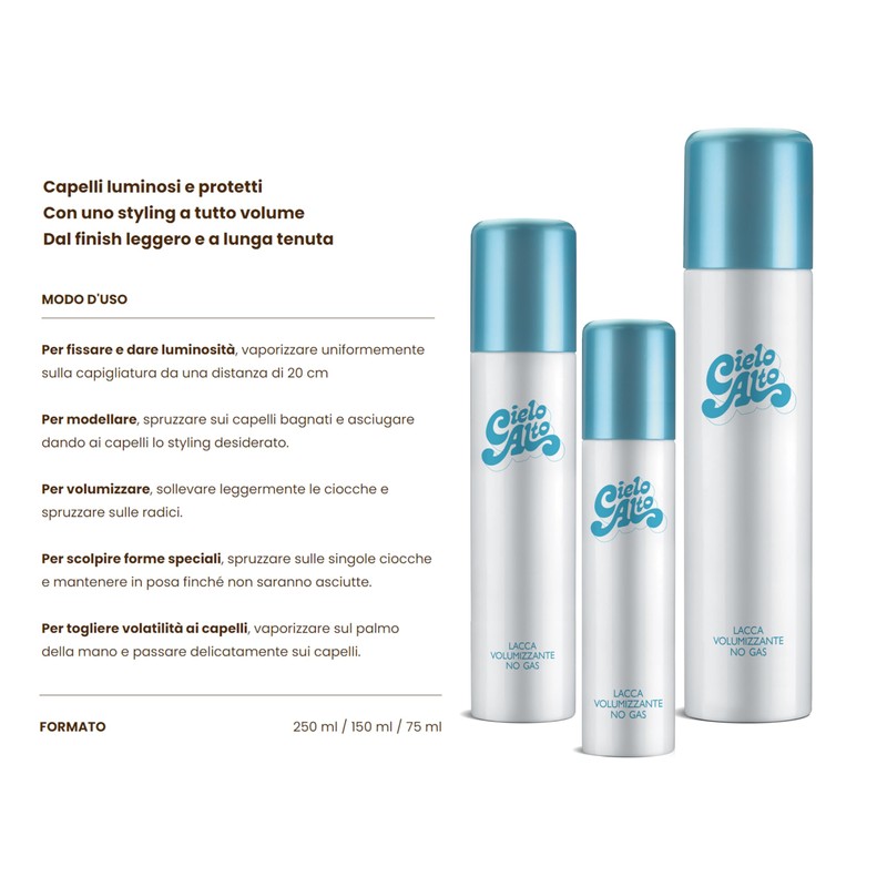 Cielo Alto Lacca Volumizzante No Gas, 150 ml