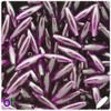 BeadTin Dark Amethyst Transparent 19mm Spaghetti Craft Beads (150pcs)
