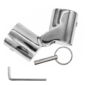 GaiRen 2 Pack Boat Pipe Connector, 316SS Marine Grade Handrail Fitting Folding Swivel Coupling Tube Joint Connector for 1" (25MM) O.D. Stainless Steel Boat Hardware