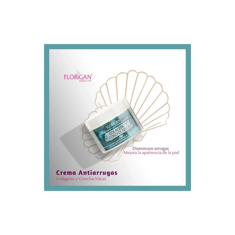 Crema Anti-arrugas Colágeno Y Concha Nácar Florigan® 3pzs