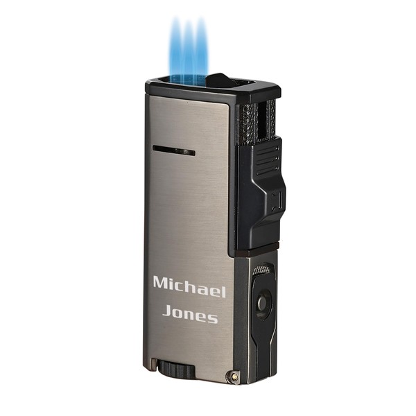 Personalized Visol Sledge Butane Torch Triple Flame Refillable Gas Lighter,