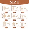 PandaHall 36pcs Wood Stud Earring Findings Teardrop Flat Round Rhombus