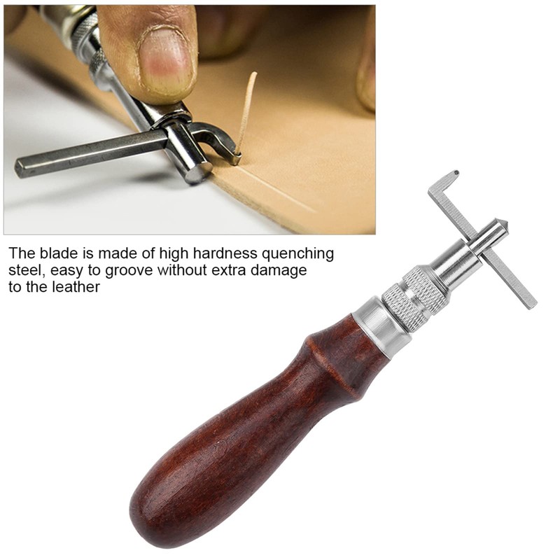 stitching groover leather stitch professional working tool adjustable over leatherworking