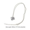 Honbay Silver Dog Bone Shaped Charm Best Friends Necklace and