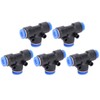 50Pcs 3‑Way Pneumatic Connector Quick PU Tube Hose Push in