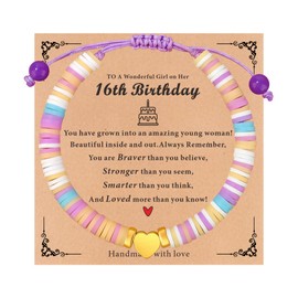 TAGOMEI Sweet 16 Gifts for Girls, 16th Birthday Gifts for Girls, 16th Birthday Decorations Sweet 16 Bracelets for Teen Girl Gifts for 16 Year Old Teenage Girl Daughter Granddaughter