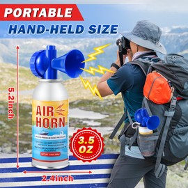 ElectricWise 1 Pack Large Air Horns 3.5oz, 122dB Very Loud Marine Boat Air Horns for Safety, Meet Coast Guard, Boat Accessories, Ideal for Boating, Camping, Hiking, Travel