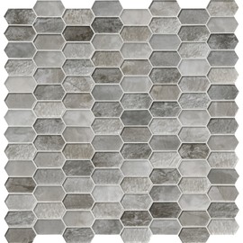 MSI Savoy Picket Glass Mosaic Tile for Bathroom, Kitchen, Shower - Mesh Mounted Accent Wall Tile