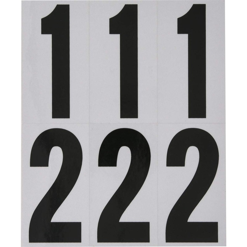 Hillman 843445 Reflective Adhesive Mailbox Number Pack, 3", Black and