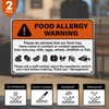 YIKIADA 2 Pack Food Allergy Warning Sign 12 × 8