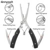 Annyswit 3 Pcs Portable Fishing Pliers Snips Set with Lanyard