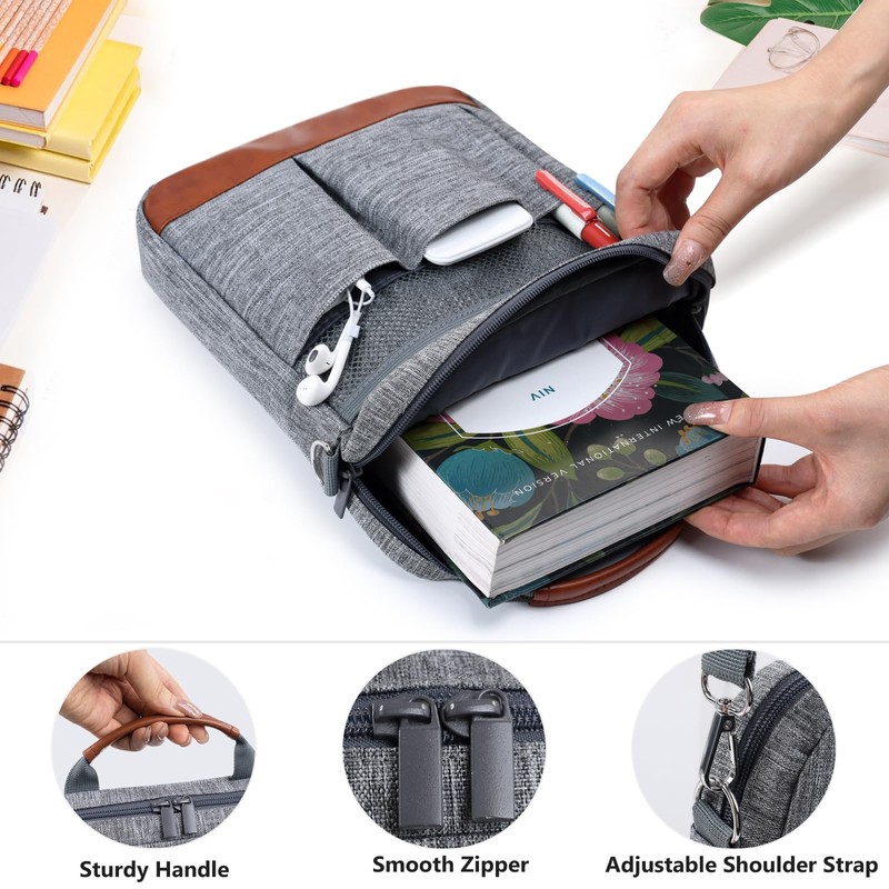 APOFFICE Book Sleeve with Zipper, Book Covers for Book Lovers,