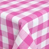 HOMESCAPES Pink Gingham Table Cloth Block Check Pattern 100% Cotton