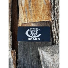 Morning Star Studios Chicago Bears Aluminum License Plate Laser Etched Car Vehicle Truck Tag Man Cave