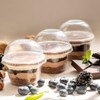 SiliFine 3.5 Oz-100 Sets Clear Plastic Cups with Dome Lids