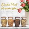 Wooden Print Keepsake Urns - Small Cremation Urns - Mini