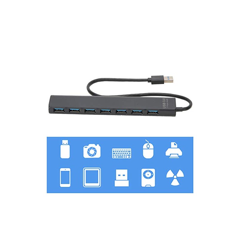 Acouto HUB USB 7 en 1 7 Puertos Múltiples USB