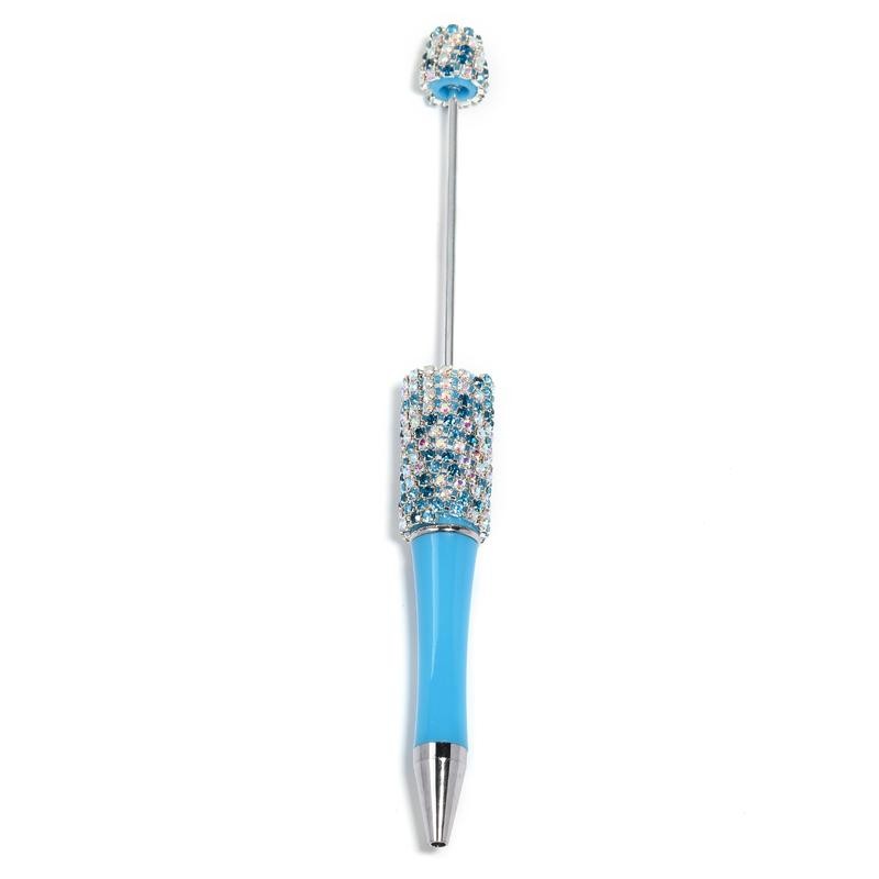 【P160】5pcs Beadable Pens in Solid Colors with Rhinestones and Flatback