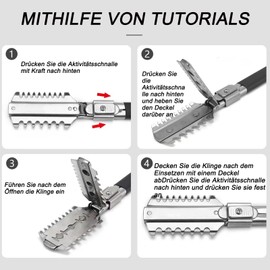 Effiliermesser für Friseursalons, Effilierer Effiliermesser zum Ausdünnen und Fransenschneiden, Kamm Ausdünnen Haarschneidewerkzeug für Professionellen/Hause Haarschnitt（Ohne Klinge）