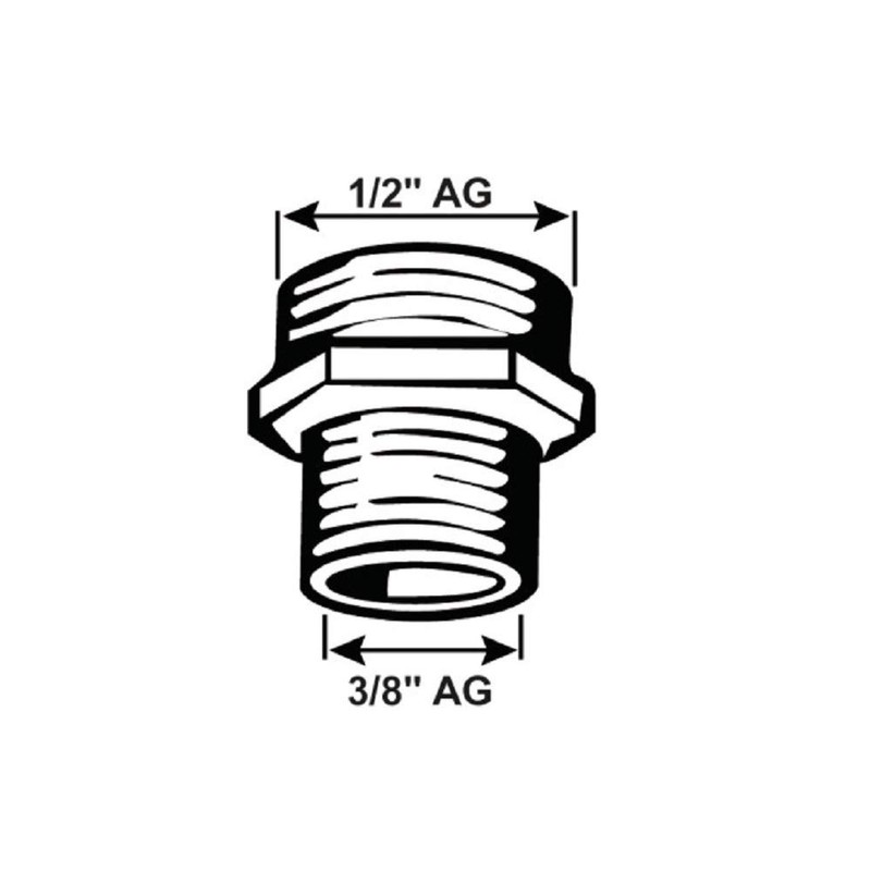 CORNAT T396423 11/4 x 1-Inch Brass Reducing Nipple - Clear