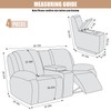 VANSOFY Recliner Loveseat Cover with Middle Console Stretch Reclining Sofa