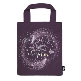 moses. Just One More Chapter Book Bag Lovestory - Books Cloth Bag Gift Packaging 100% Cotton Reusable Eco Friendly Book Cover Romance Fantasy Holographic Effect