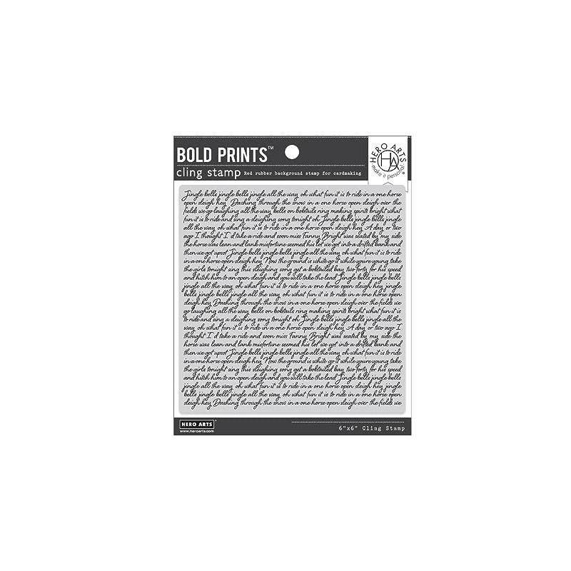 Hero Arts CG919 Jingle Bells Script Bold Prints Cling Stamp