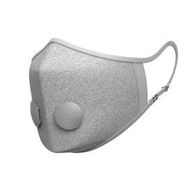 Airinum Urban Air Mask 2.0 – Reusable KN95 Certified Face Mask with Vent for Extra Protection – Adjustable, Washable, Reusable Face Mask with Filters – Quartz Grey, Small