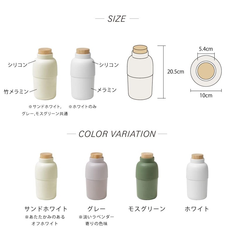 ideaco Roll Type Wet Tissue Case, Sand White, Mochi Bin