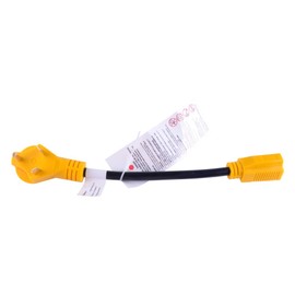 Leisure Cords 30 Amp Male to 15 Amp Female Dogbone Adapter RV Electrical Converter Cord Cable (30A Male - 15A Female)