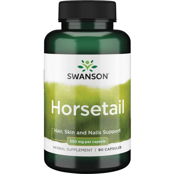 Swanson Horsetail Hair Skin Nails Beauty Urinary Tract Support Supplement 500 mg 90 Capsules