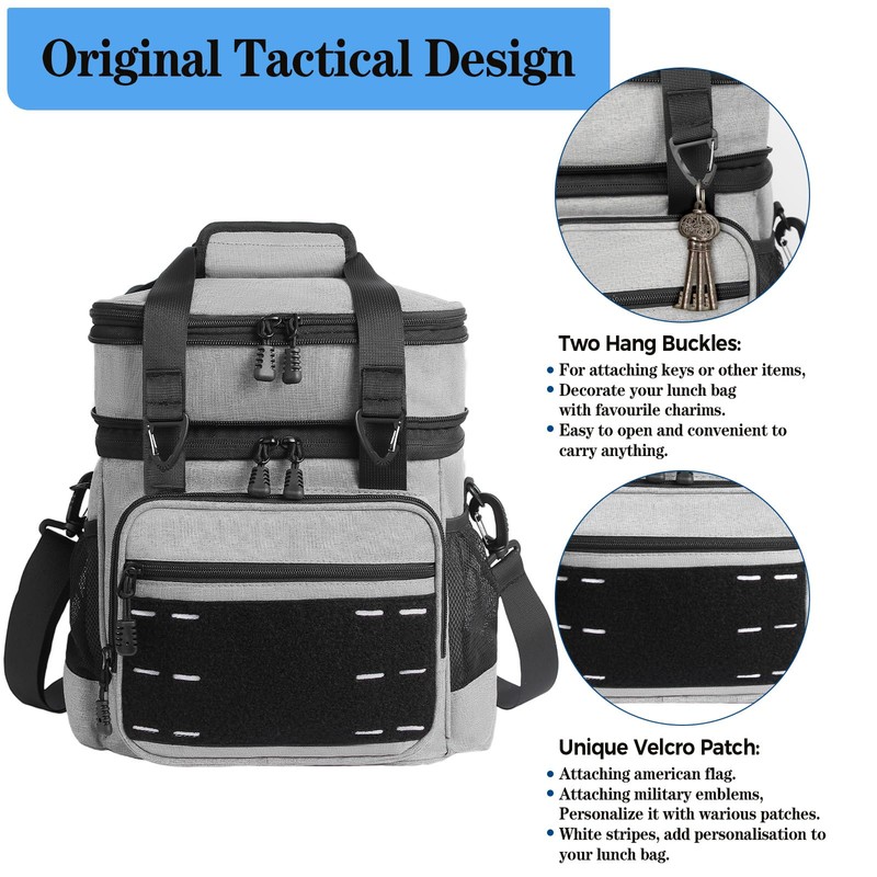 Lunch Box Cooler Bag - Tactical Insulated Lunchbox for Men