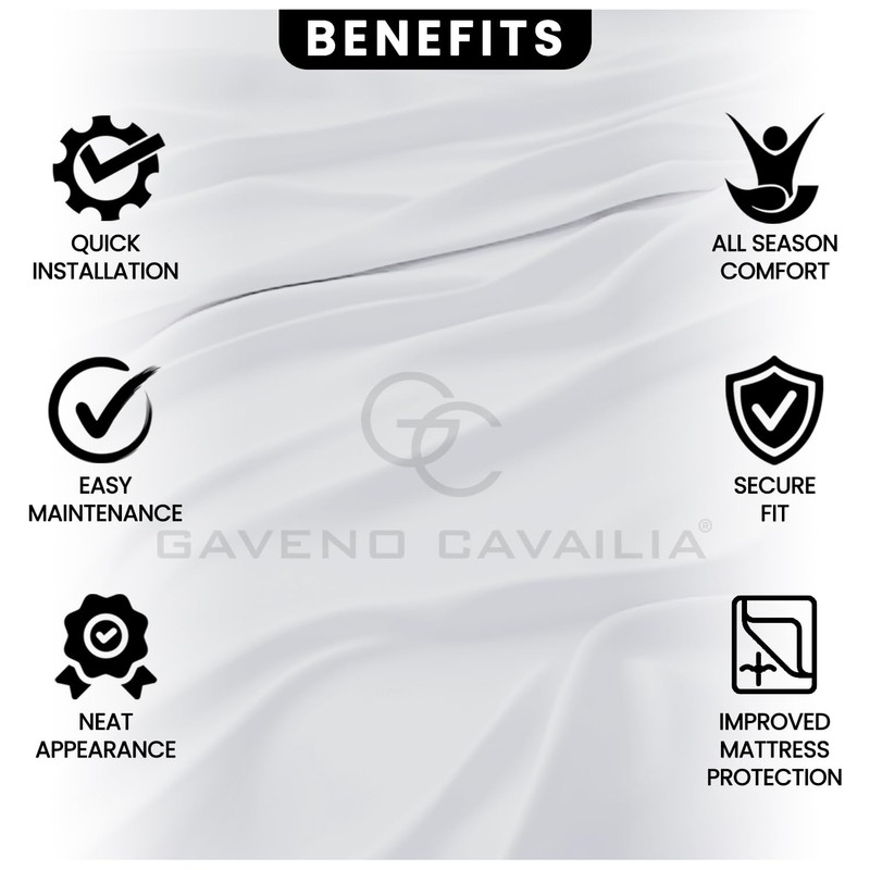 Fitted Bed Sheets King Size (150x200 cm) - Breathable Fitted