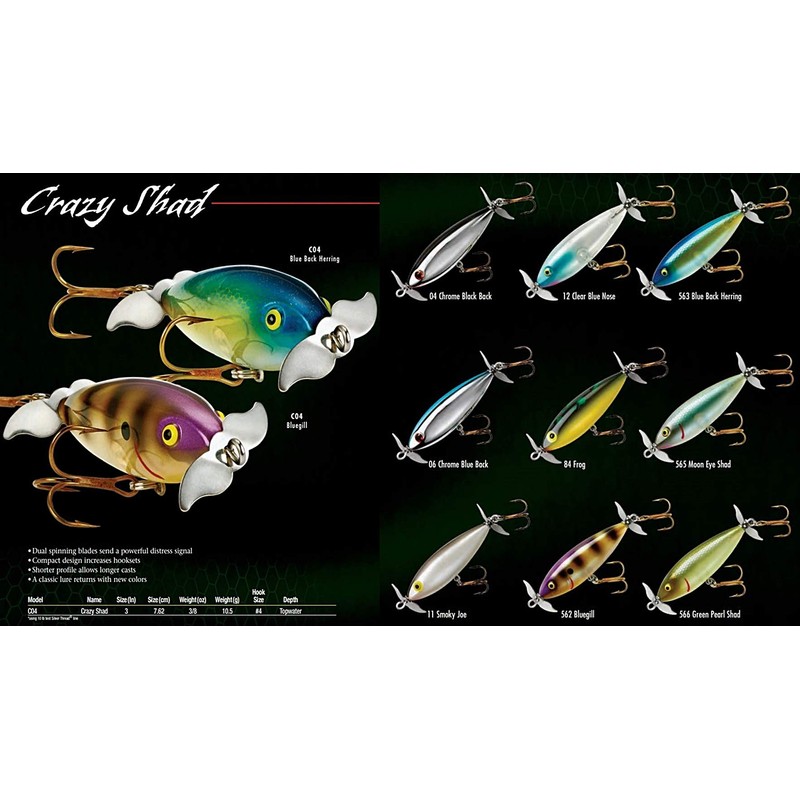 Cotton Cordell Crazy Shad Spinning Topwater Señuelo de pesca, 3