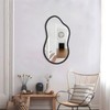 AAZZKANG Black Wall Mirror with Wood Framed Small Irregular Hanging