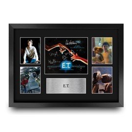 HWC Trading E.T. Gifts Printed Autograph Display Display for Fans of Movie Memorabilia - A3 Framed