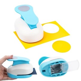 Perforadora circular de 2 pulgadas, perforadora de papel de acción para manualidades de papel, álbumes de recortes para suministros de diario basura d
