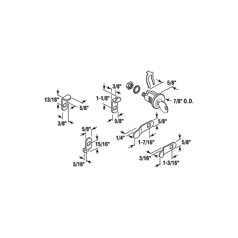 Prime-Line S 4140 Mailbox Lock – Replacement, Multipurpose Mailbox Lock