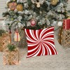 GOOESING Red Swirl Christmas Pillow Covers 18x18 Inch Sweet Candy