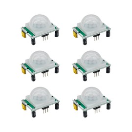 6pcs HC-SR501 High Sensitivity Human Infrared Sensing Module Pyroelectric Infrared Sensor Compatible with Raspberry Pi