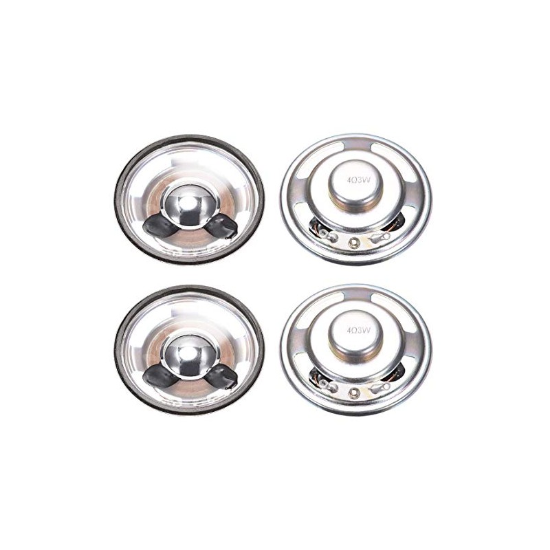 sourcing map 4pcs 3W 4 Ohm DIY Magnetic Speaker 50mm
