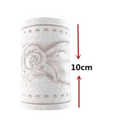 Yija 5 Meters Royal Peony 3D Self Adhesive Peel and Stick Waterproof Wall Border Easy to Apply 4 Inch by 16.5 Feet (White)