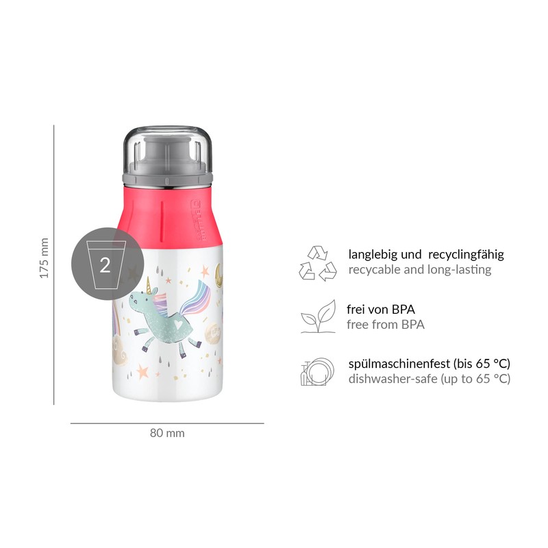 alfi elementBottle 5357.202.040 Children's Drinking Bottle 400 ml Rainbow Drinking