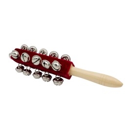 GICO 3850 Wooden Bell Rattle for Children with Bells Musical Instrument Length 26 cm